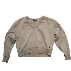 FUNDAMENTAL COAST V-Neck Sweatshirt Brown Size Small